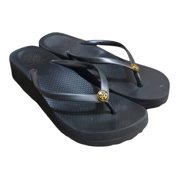 Tory Burch Women's Wedge Flip Flops Size 6 - Picture 1 of 7